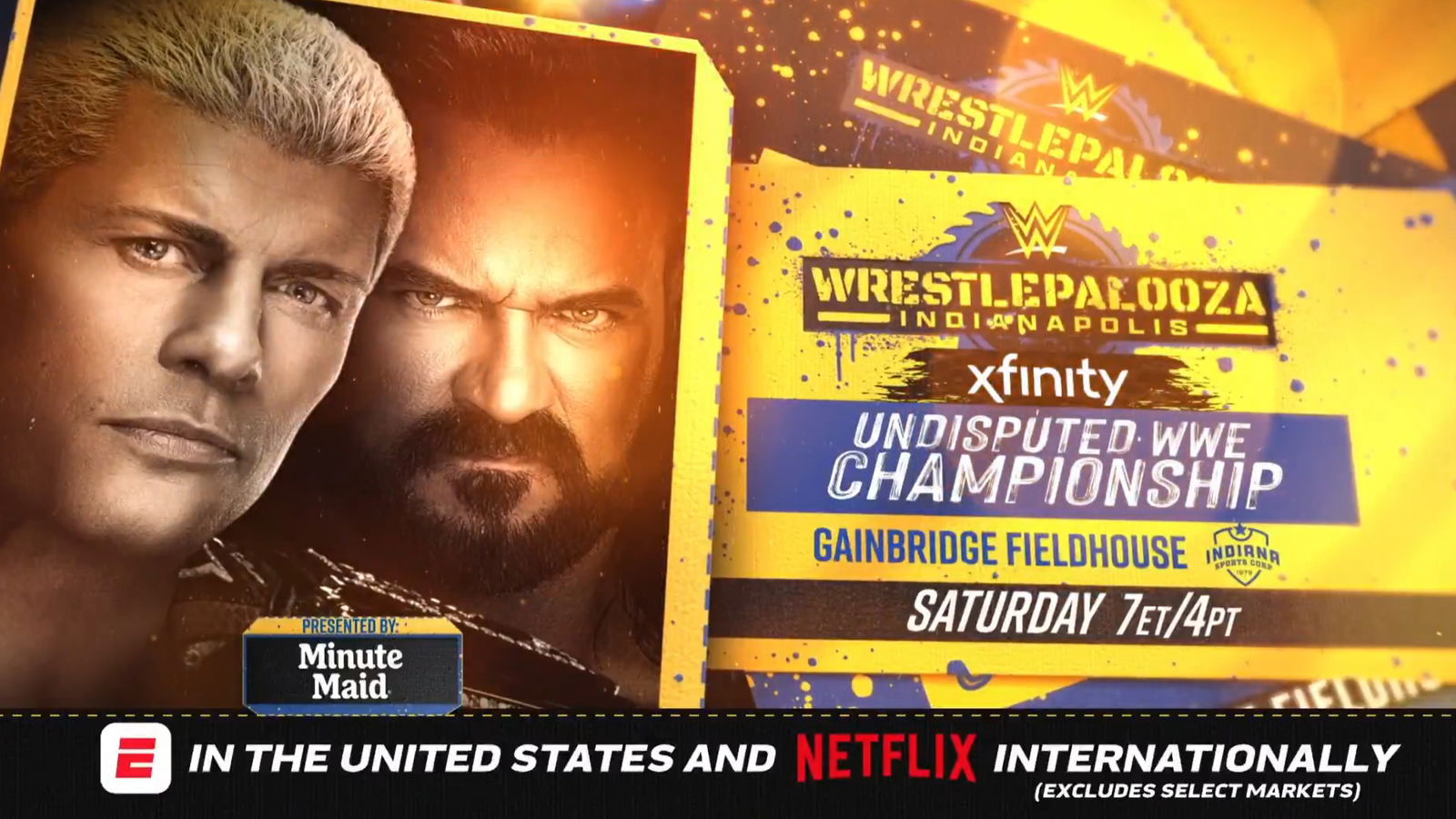 Cody Rhodes will defend the Undisputed Championship against Drew McIntyre at Wrestlepalooza