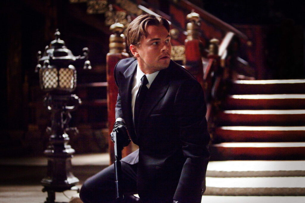 Leonardo DiCaprio in a still from Inception.