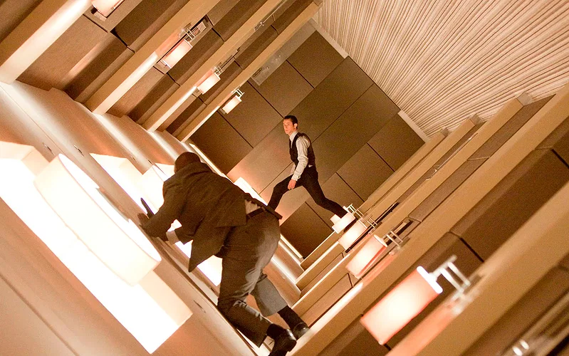 A still from Inception.