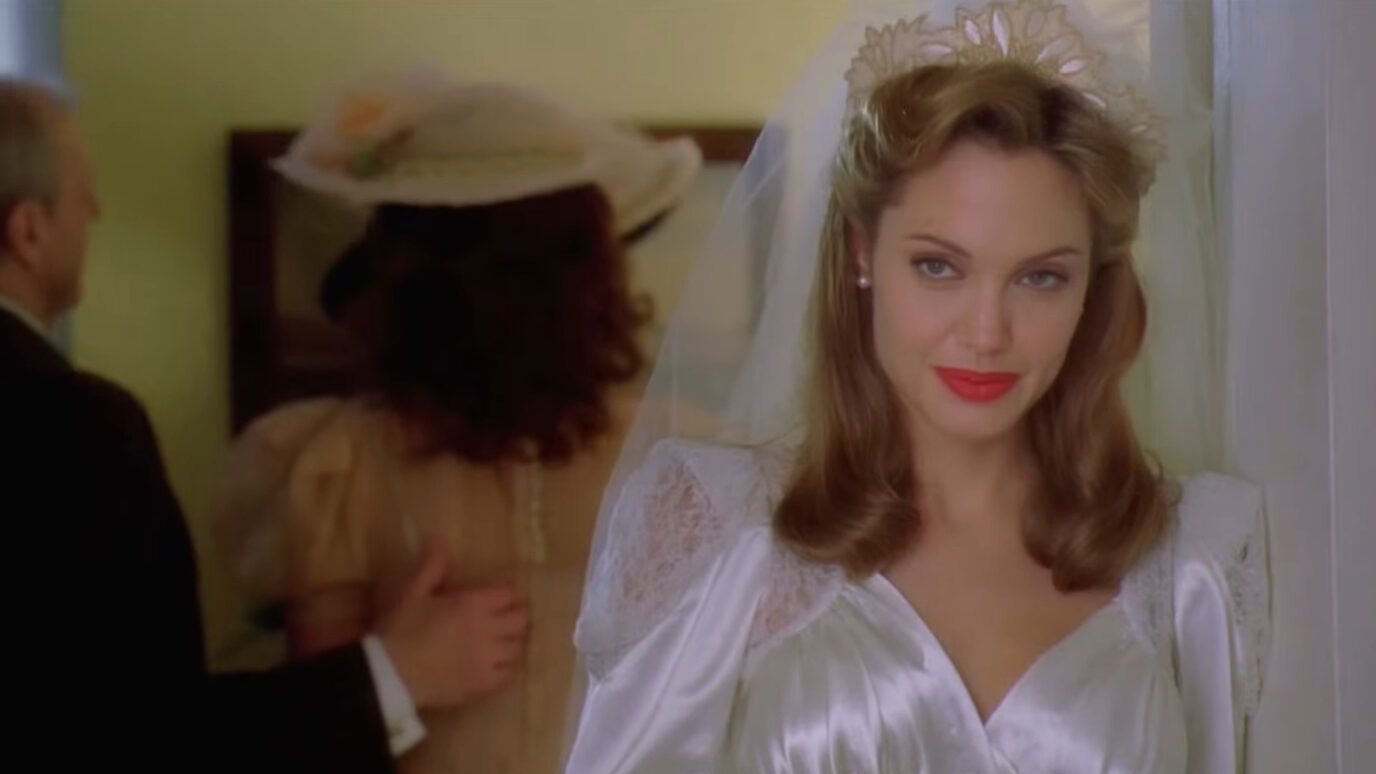 angelina jolie in the film dressed as a bride.