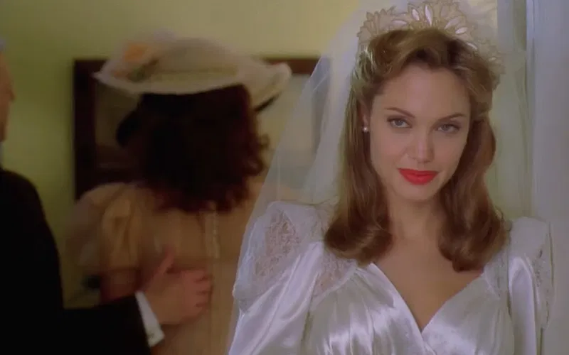 angelina jolie in the film dressed as a bride.
