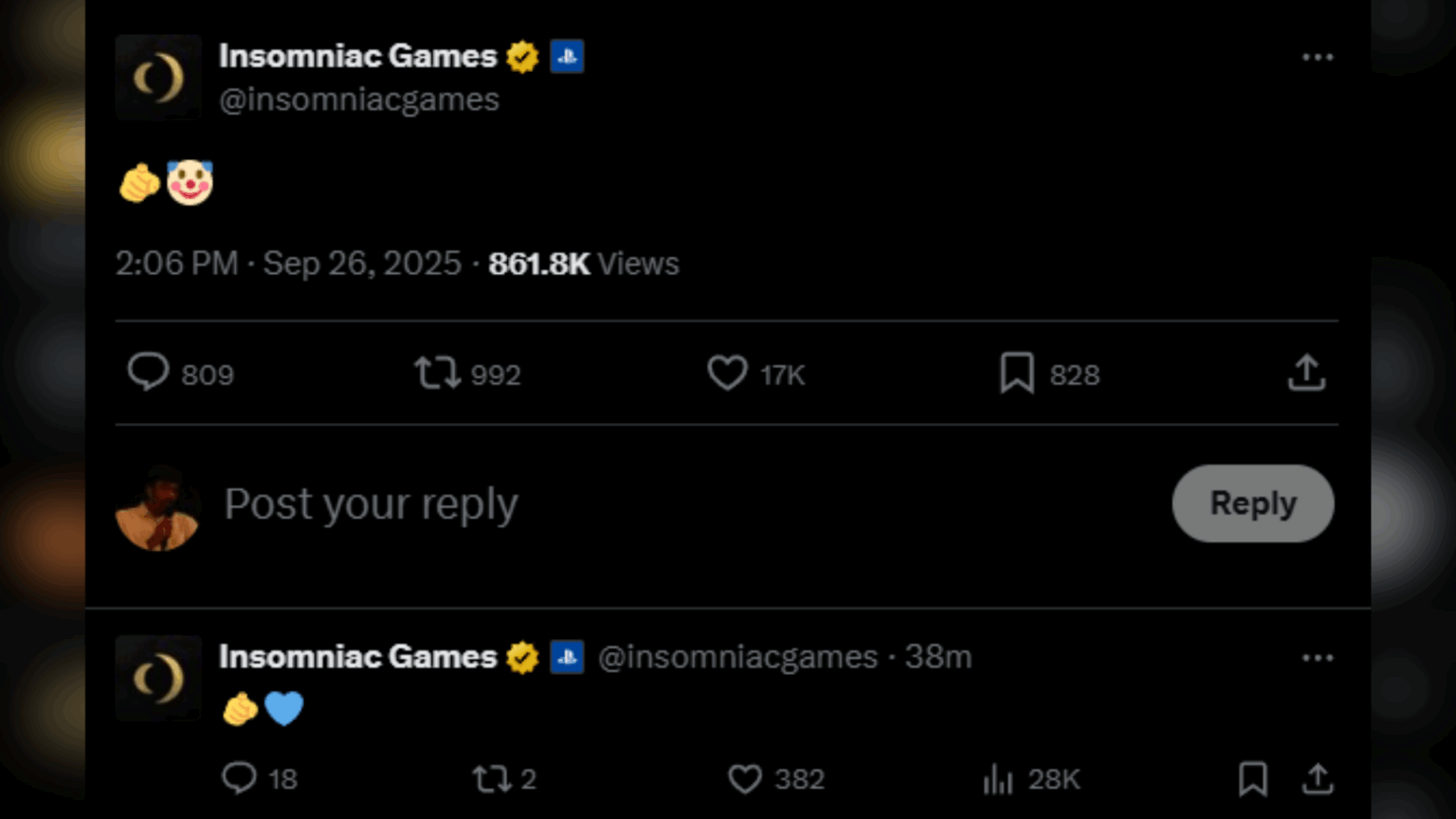 Insomniac’s Cryptic Tweet Could Be Their MicDrop Response to Wolverine