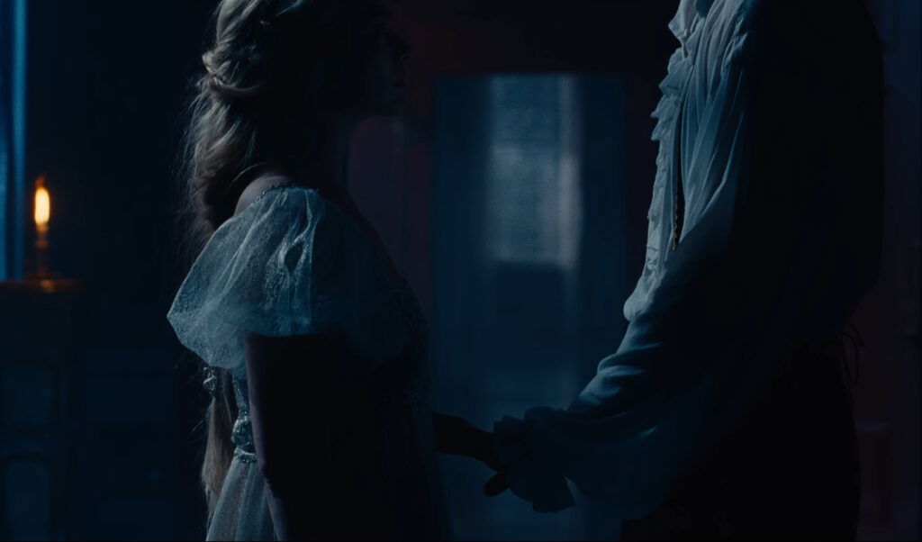 A still from Emerald Fennell's Wuthering Heights (2026).