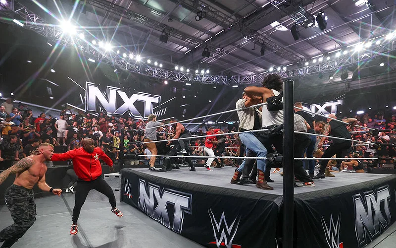 Chaos between WWE and NXT wrestlers.