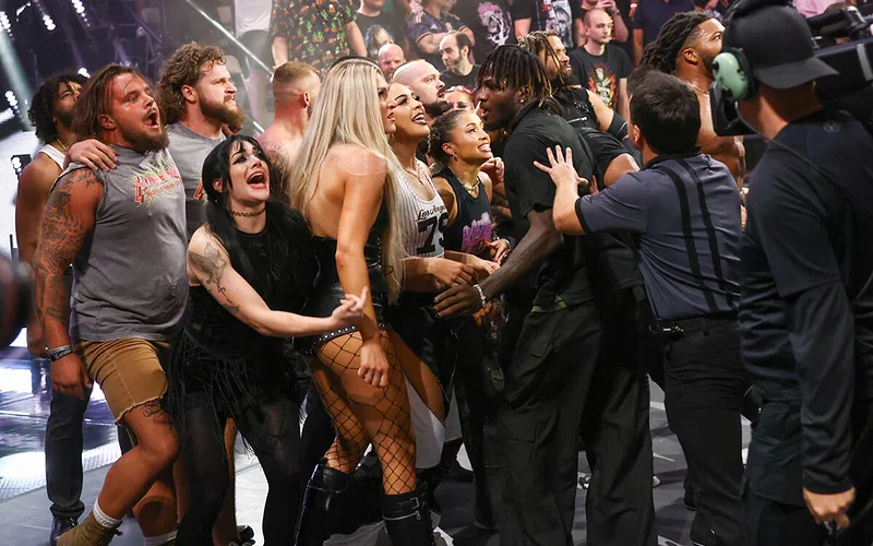 TNA Wrestlers being controlled by security