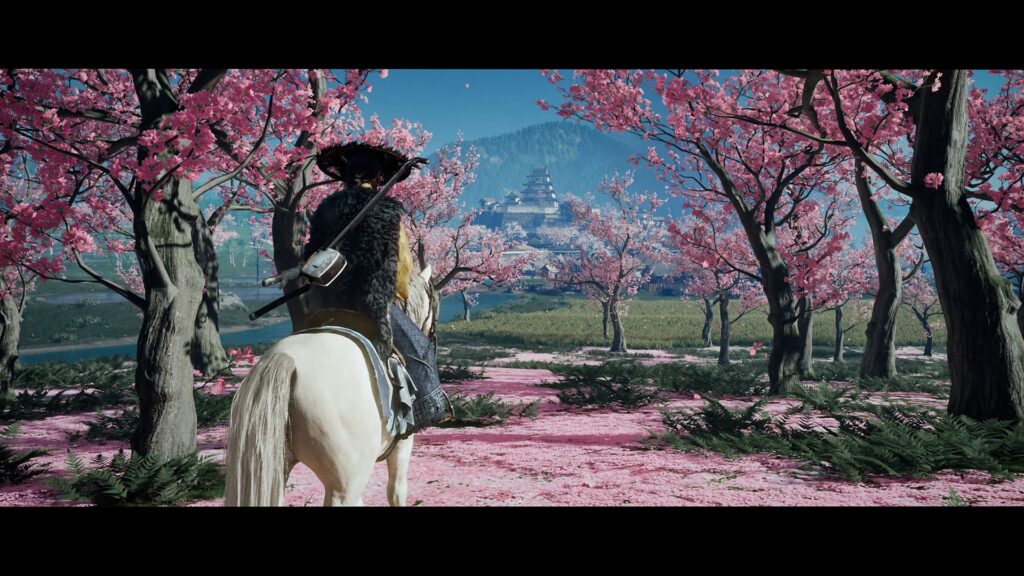 Ghost of Yotei Cherry blossom area