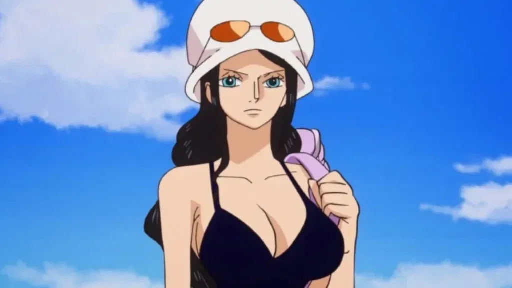 Nico Robin looks gorgeous in a still from the One Piece anime