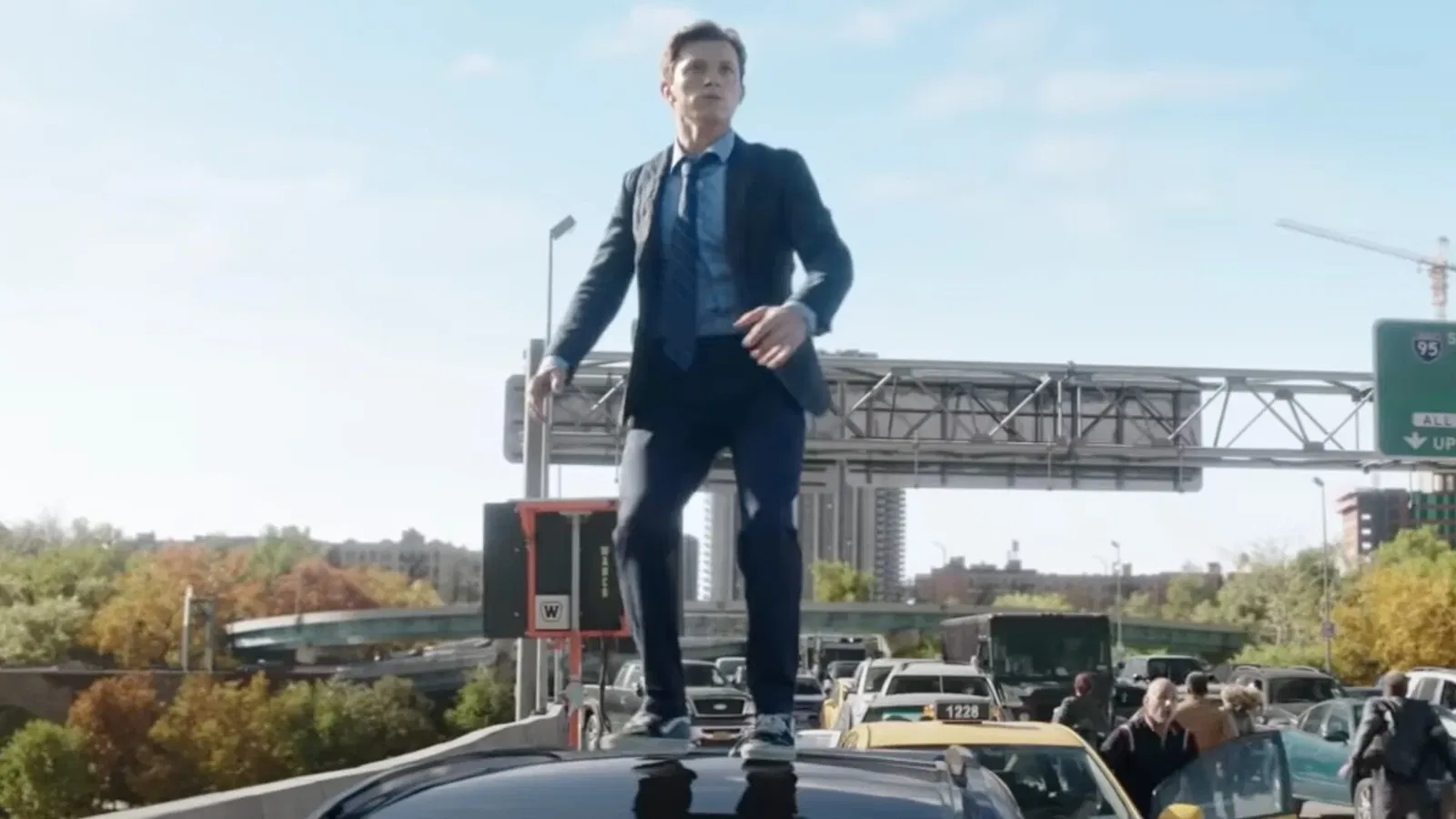 Tom Holland in a still from Spider-Man: No Way Home