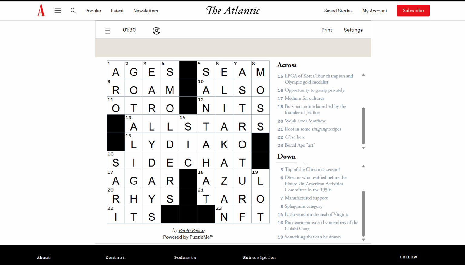 The Atlantic Games Answers for Today (October 10, 2025)