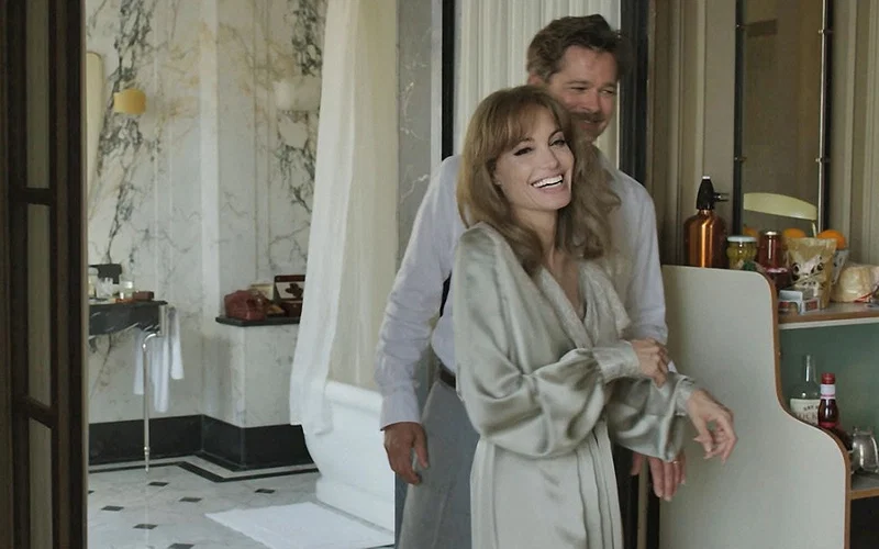 Brad Pitt and Angelina Jolie in a still from By The Sea