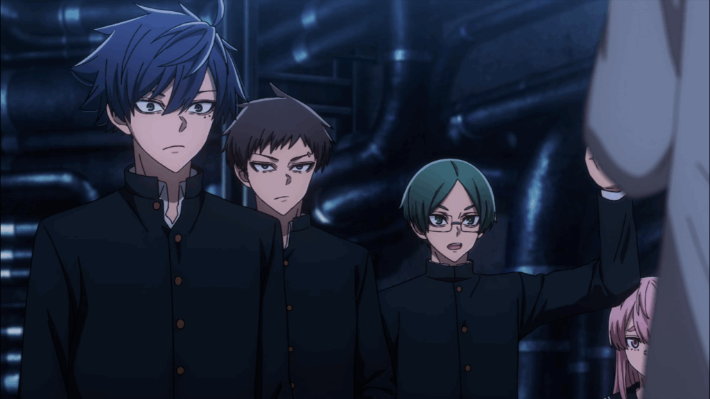 shiki and the gang in a still from tougen anki