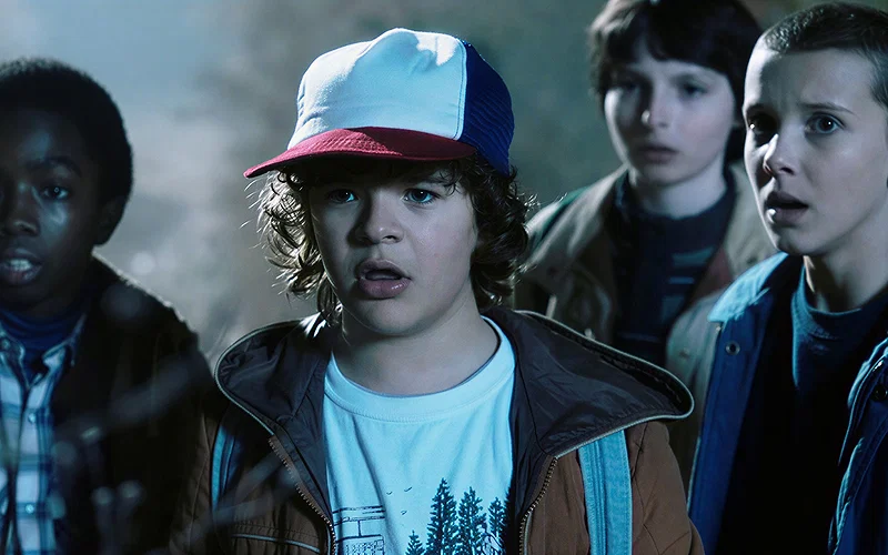 Caleb McLaughlin, Millie Bobby Brown, Finn Wolfhard, and Gaten Matarazzo