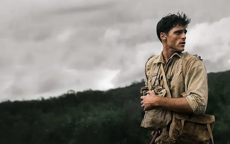 Jacob Elordi in a still from Frankenstein