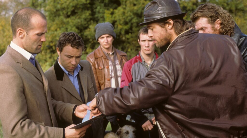 Every Jason Statham and Guy Ritchie Movie Ranked From Worst to Best 4 Brad Pitt, Jason Flemyng, Jason Statham, and Stephen Graham in Snatch (2000)