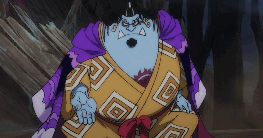 Jinbe taking a fight stance in One Piece.