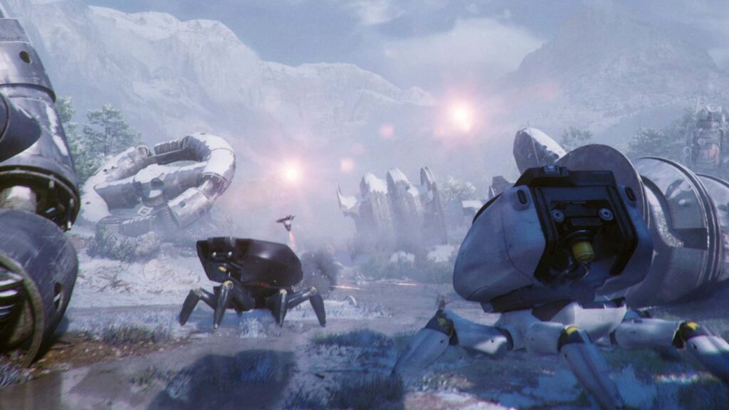 10 Major Mistakes You Need to Avoid in Arc Raiders 5 ARC Raiders featuring ARCs on a snowy area.