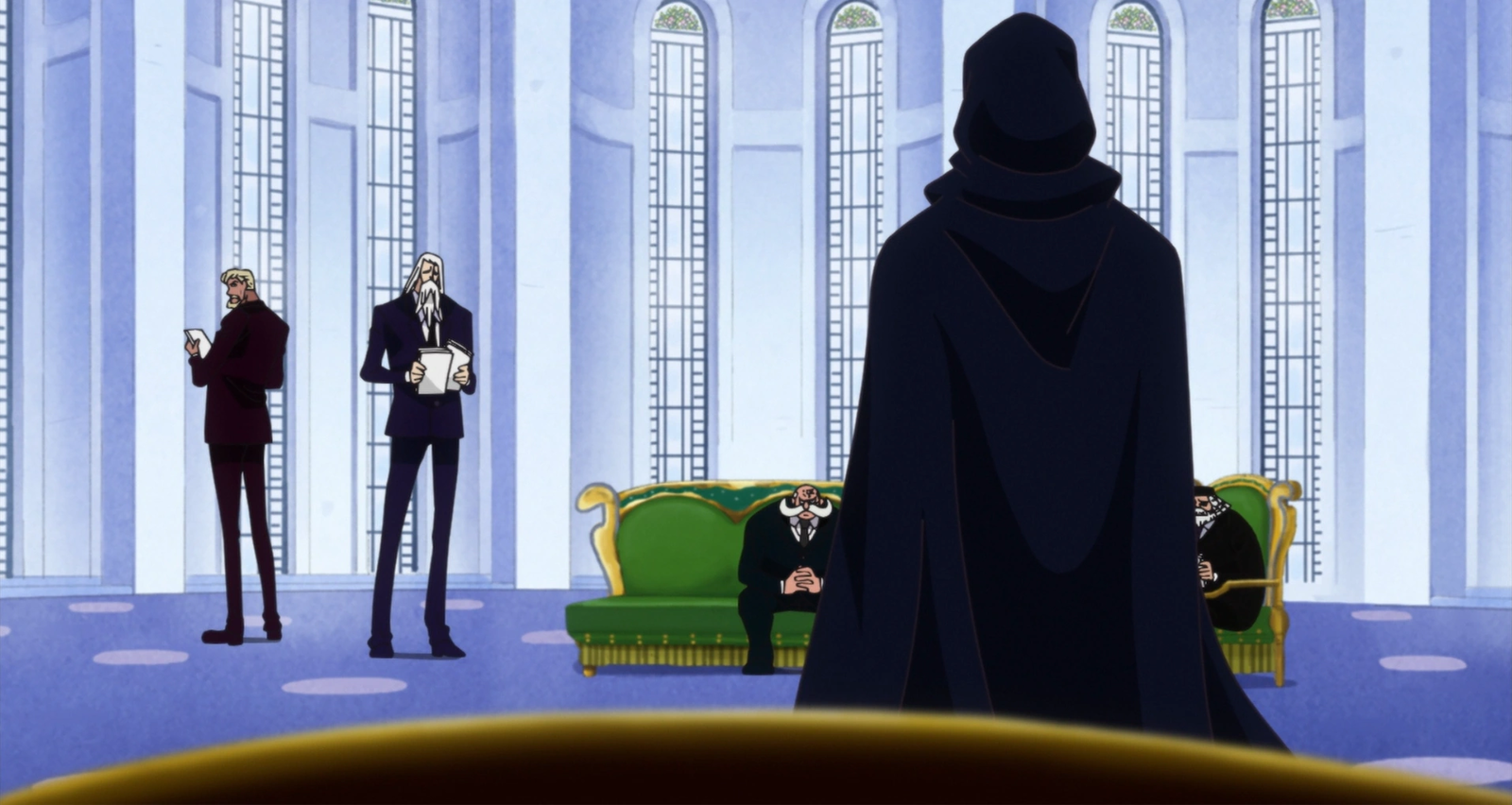 shanks appears in front of the elders