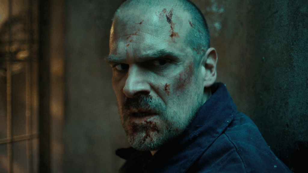 David Harbour in a still from Stranger Things 