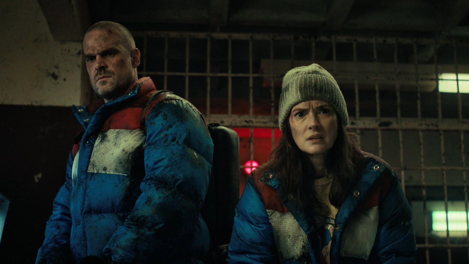 David Harbour and Winona Ryder in Stranger Things