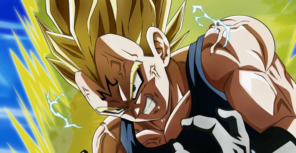 Majin Vegeta đang tăng sức mạnh