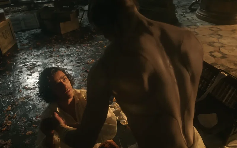 A still from Guillermo del Toro’s Frankenstein