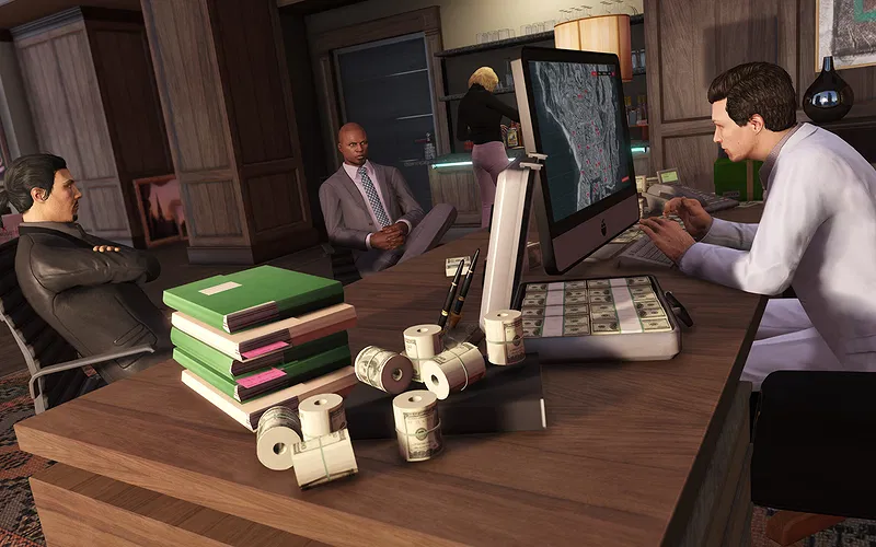 GTA Online heist planning.