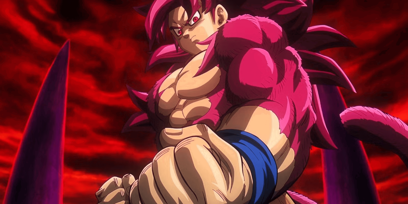 Goku ở dạng Super Saiyan 4 đang nắm đấm trong Dragon Ball DAIMA.