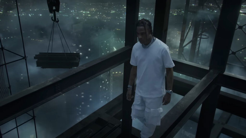 Travis scott in the music video of Highest in the Room