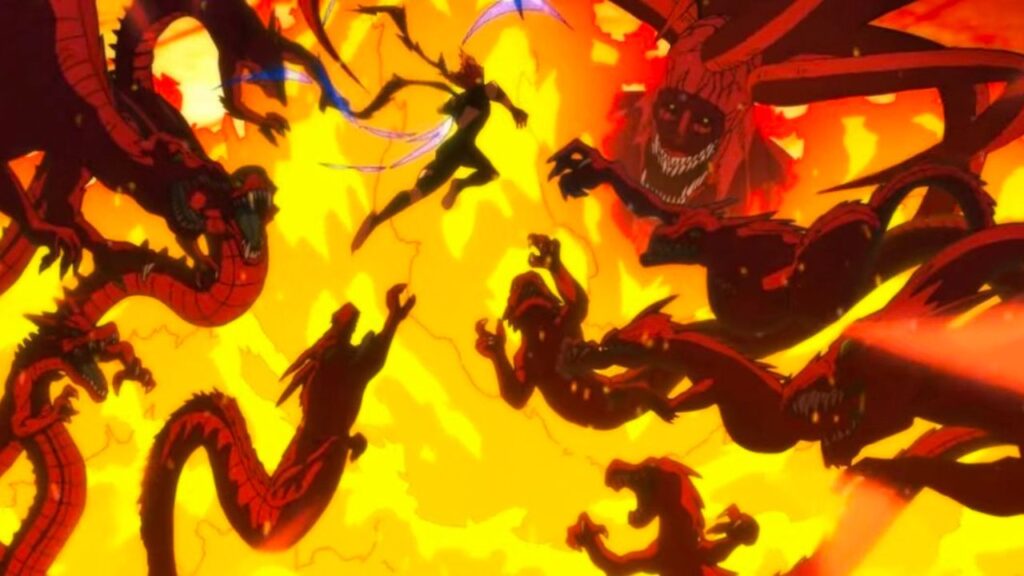 Trận chiến giữa Garou và Orochi trong One Punch Man mùa 3 tập 5.