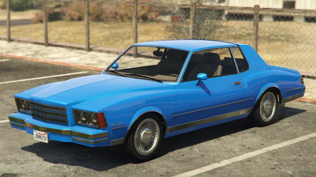GTA Online screenshot featuring the Declasse Tahoma Coupe.