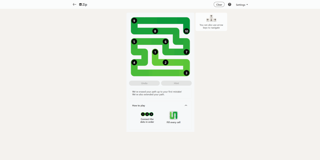 A screenshot of the Linkedin Zip.