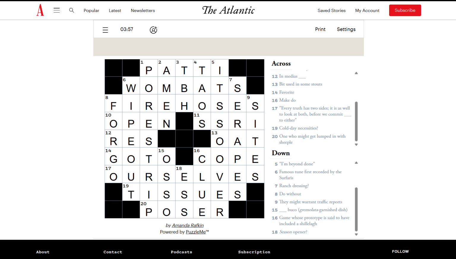 The Atlantic Games Answers for Today (November 14, 2025)