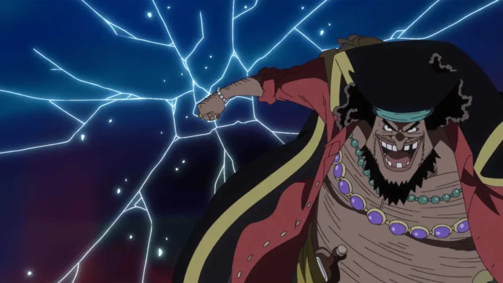 blackbeard uses Gura Gura no Mi