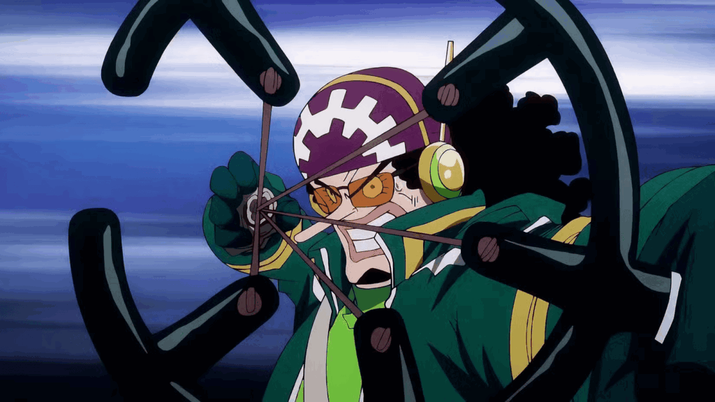 Usopp sniping in One Piece.