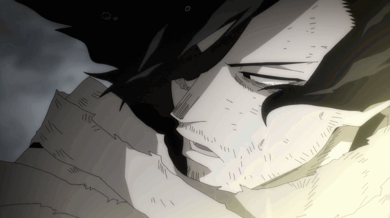Aizawa encourages Deku to keep going in My Hero Academia.