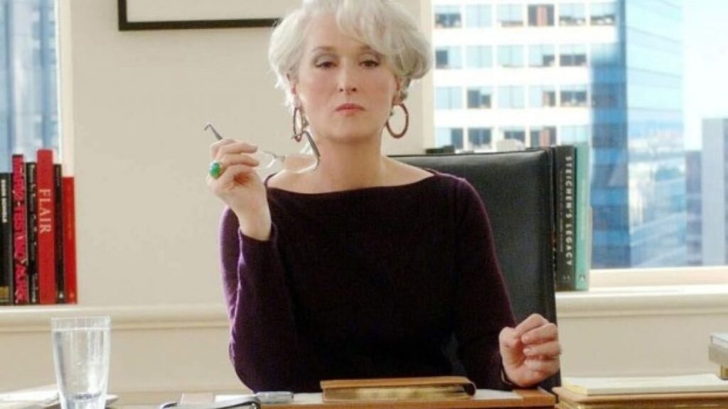 Meryl Streep as Miranda Priestly in The Devil Wears Prada