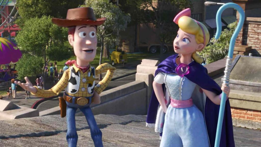 Bo Peep with Woody in Toy Story 4
