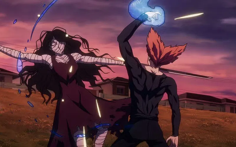 Garou đấu với Royal Ripper trong One Punch Man.