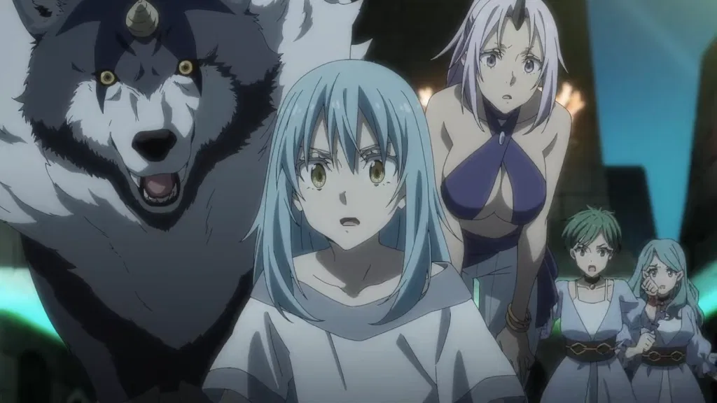 rimuru and his companions from That Time I Got Reincarnated as a Slime: Tears of the Azure Sea