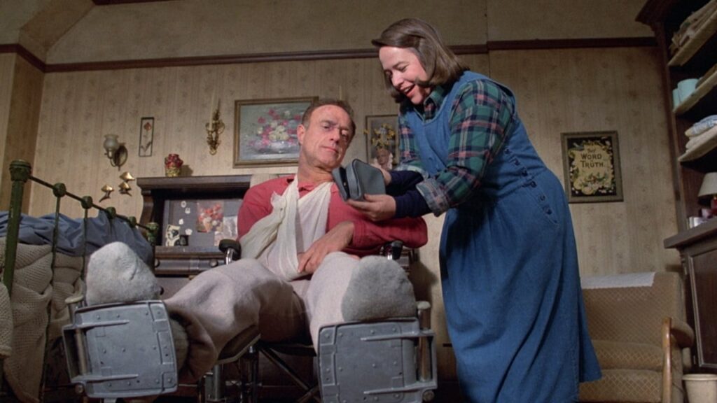 Kathy Bates and James Caan in Misery