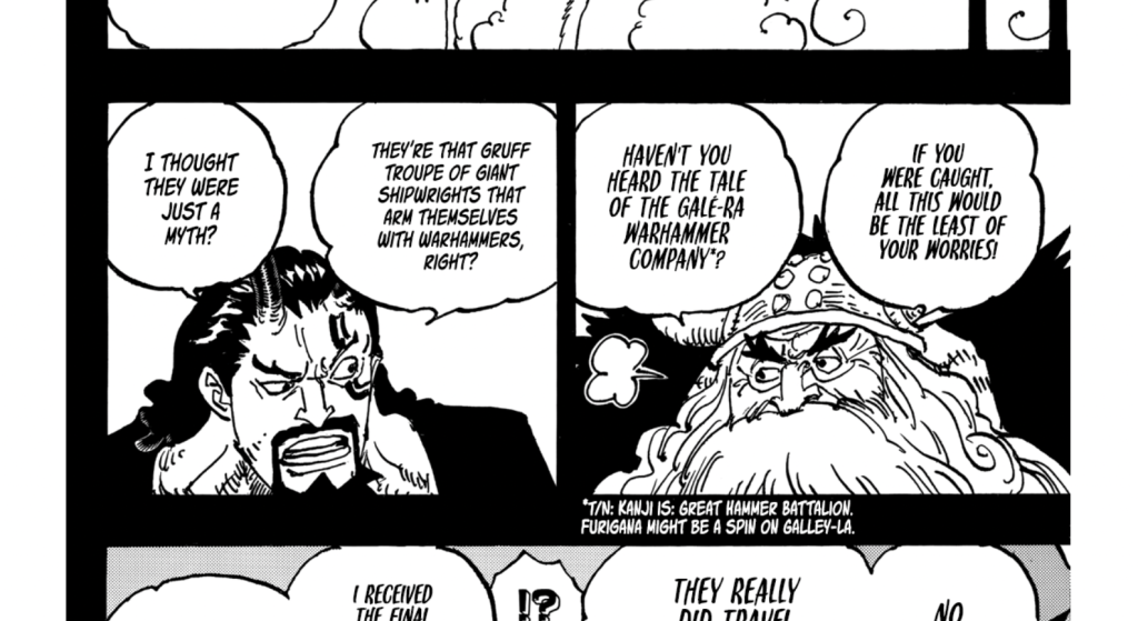 One Piece: Who Are the Galleila and Where Are They Now? 1 Jarul tells Harald about the Galleila in One Piece.