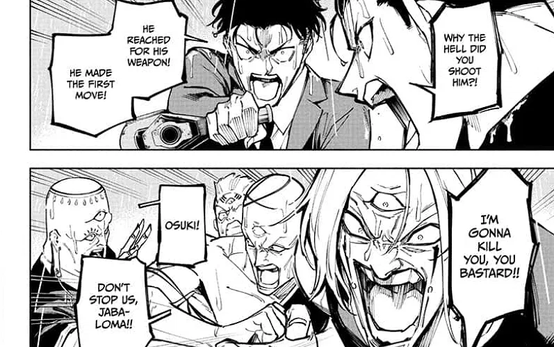 Một cảnh trong Jujutsu Kaisen Modulo Chương 12.