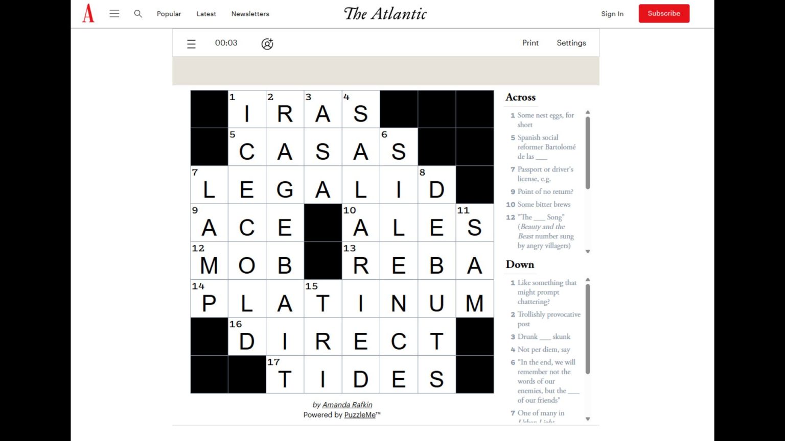The Atlantic Games Answers for Today (November 27, 2025)