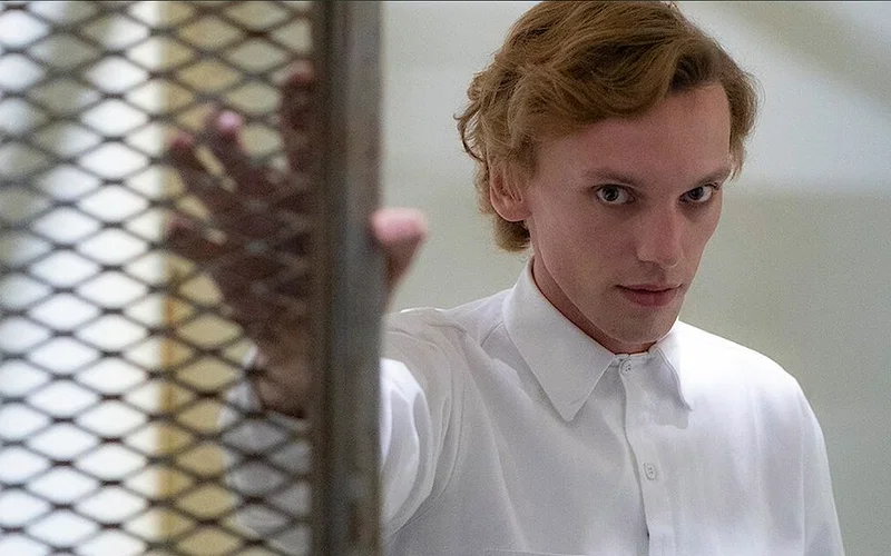 Jamie Campbell Bower as Henry in a still from Stranger Things