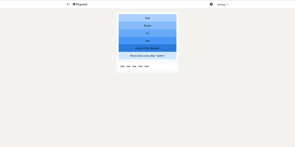 A screenshot of the Linkedin Pinpoint.