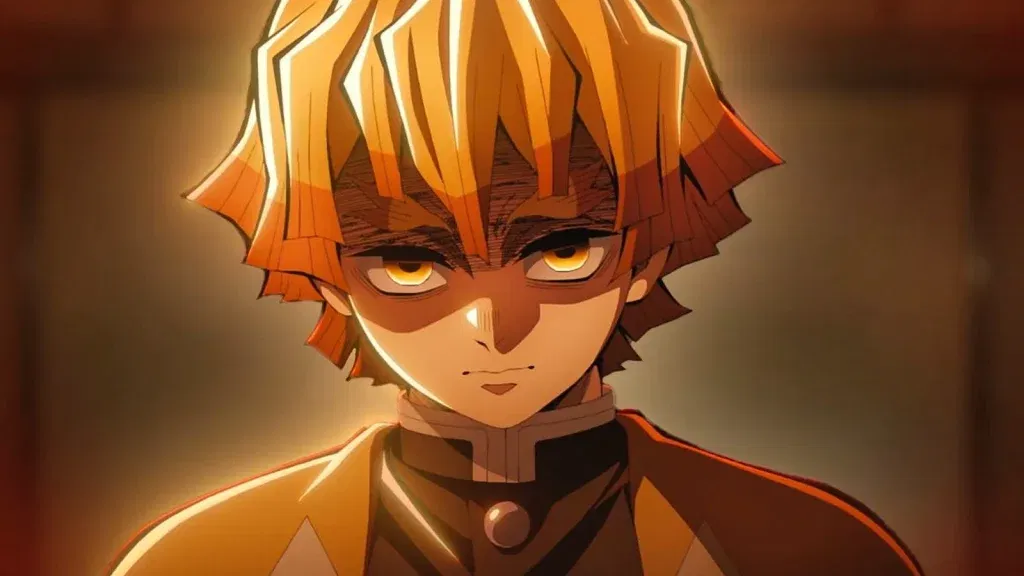 Zenitsu facing Kaigaku in Demon Slayer: Infinity Castle movie. 