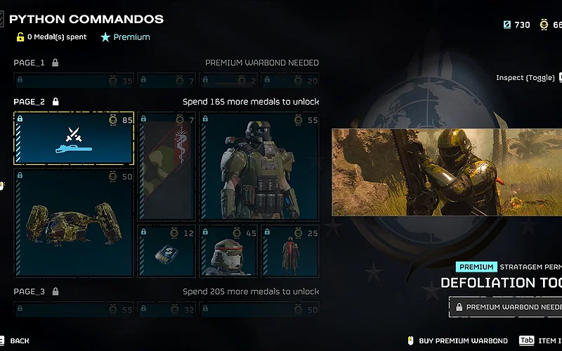 Helldivers 2 Python Commandos Warbond Breakdown: Every Item and Medal Cost