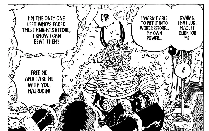 Loki nói với Harjudin rằng anh đã đối mặt với Hiệp sĩ của Chúa và có thể đánh bại họ trong One Piece.