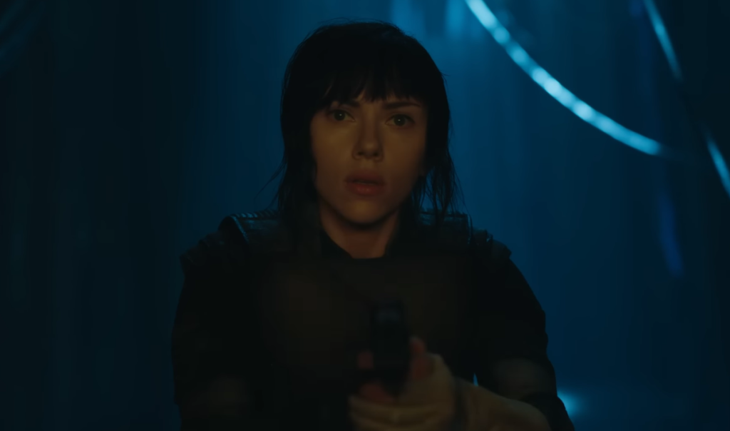 Scarlett Johansson with black hair 