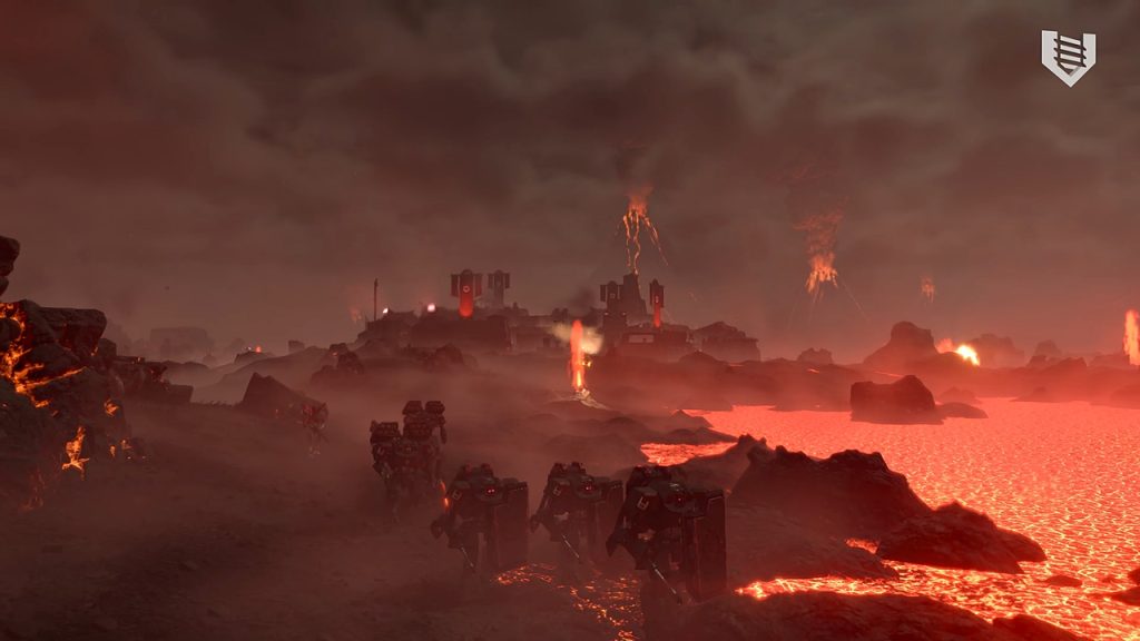Helldivers 2 screenshot of a Magma World surface, as seen in the update trailer from Arrowhead Game Studios